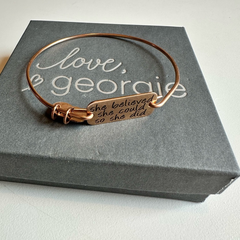 She Believed She Could So She Did - Inspirational Bracelet